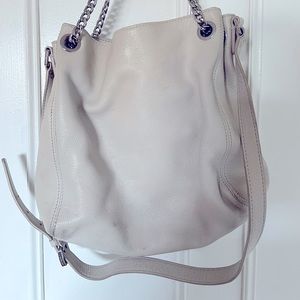Michael Kors White Leather Shoulder Bag